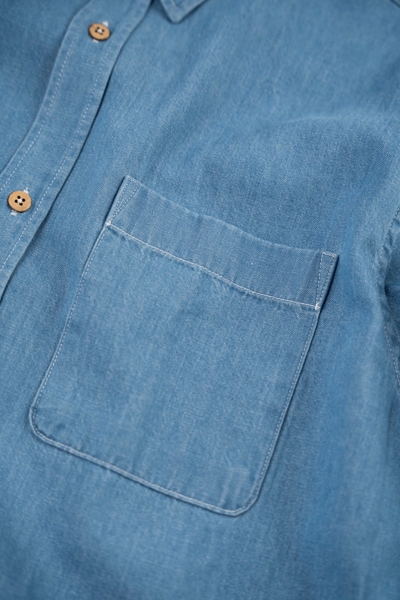 Organic Denim Shirt (Medium Blue)