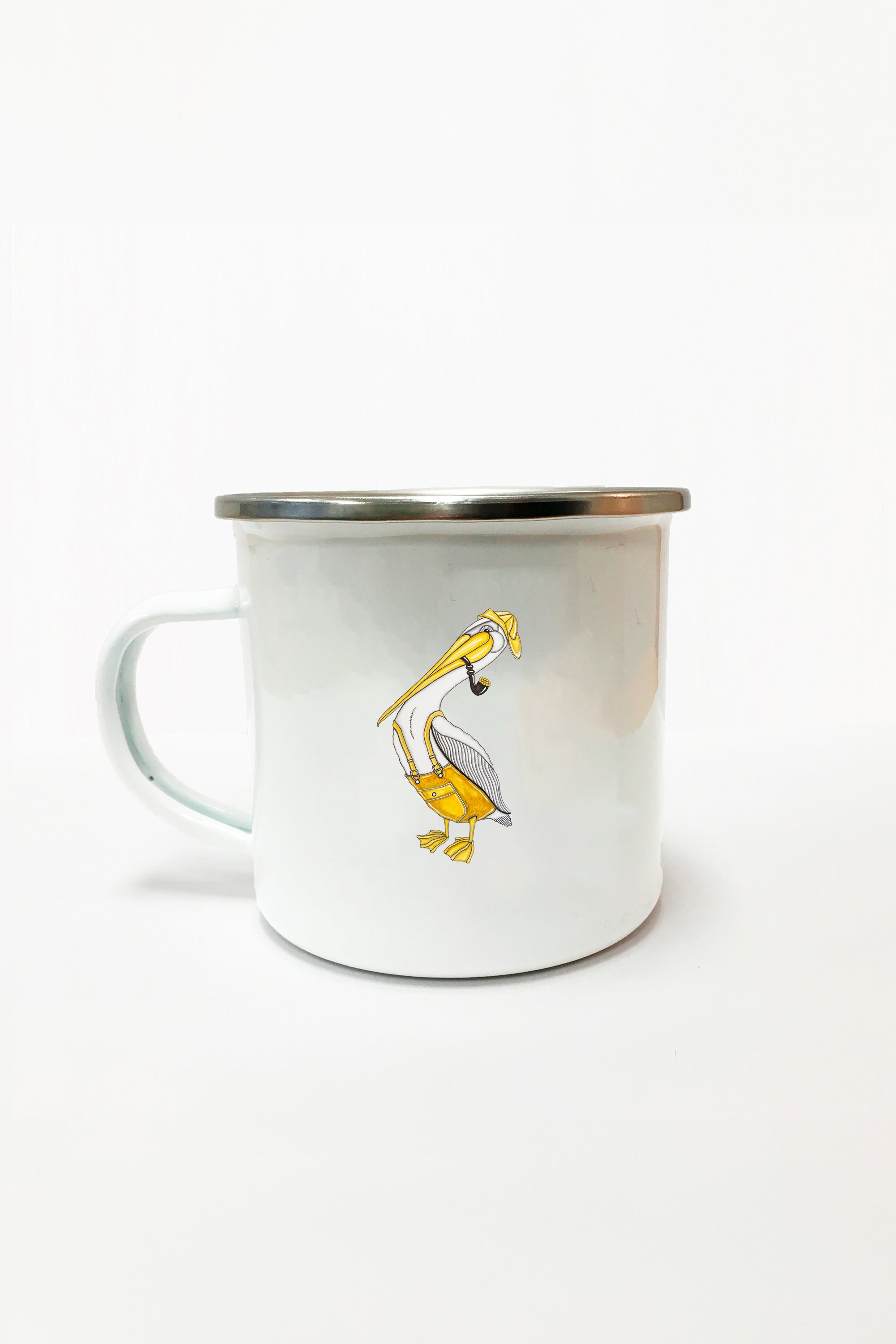 Pier Pelican Emaille Tasse