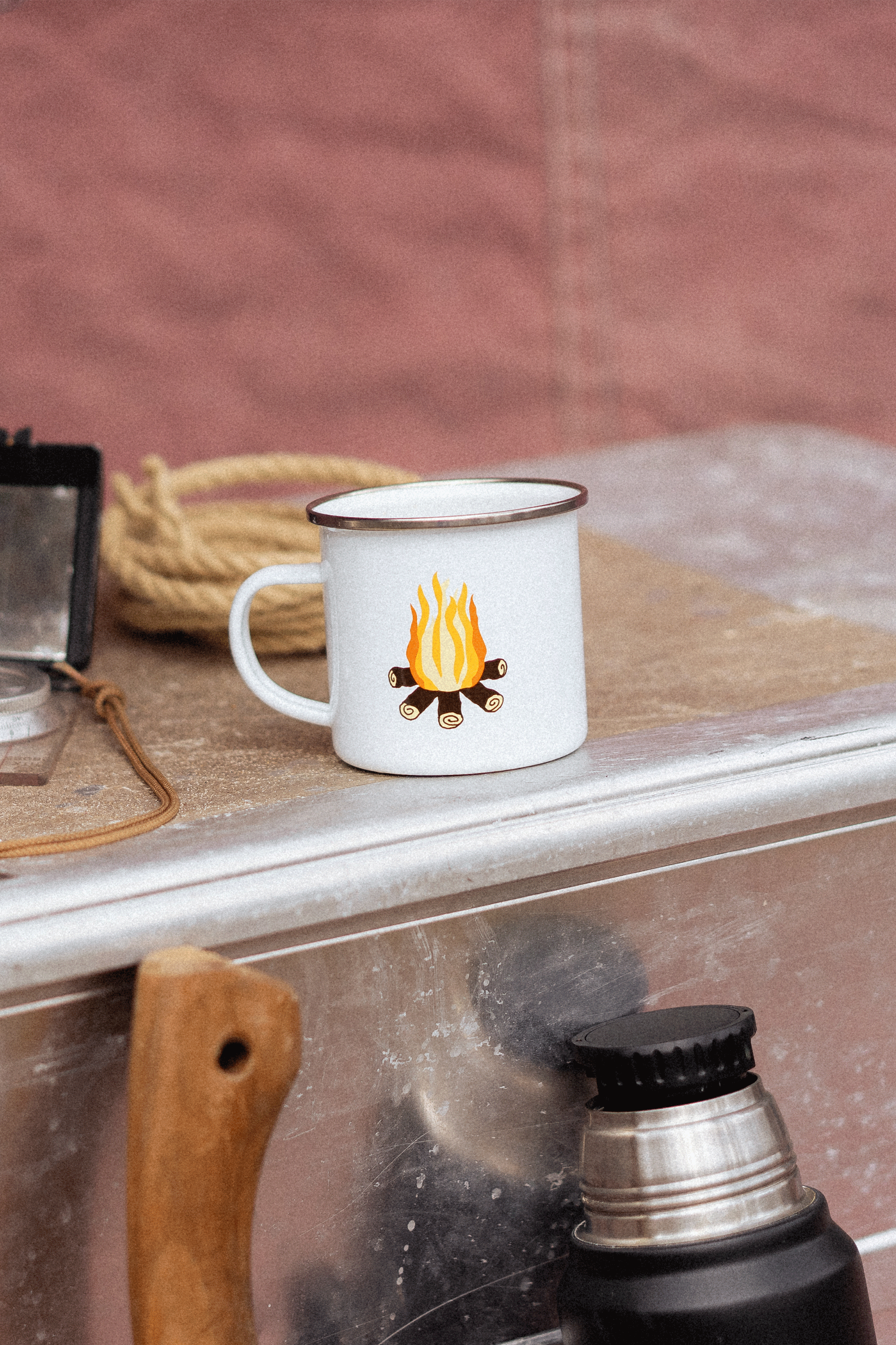 Campfire Emaille Tasse