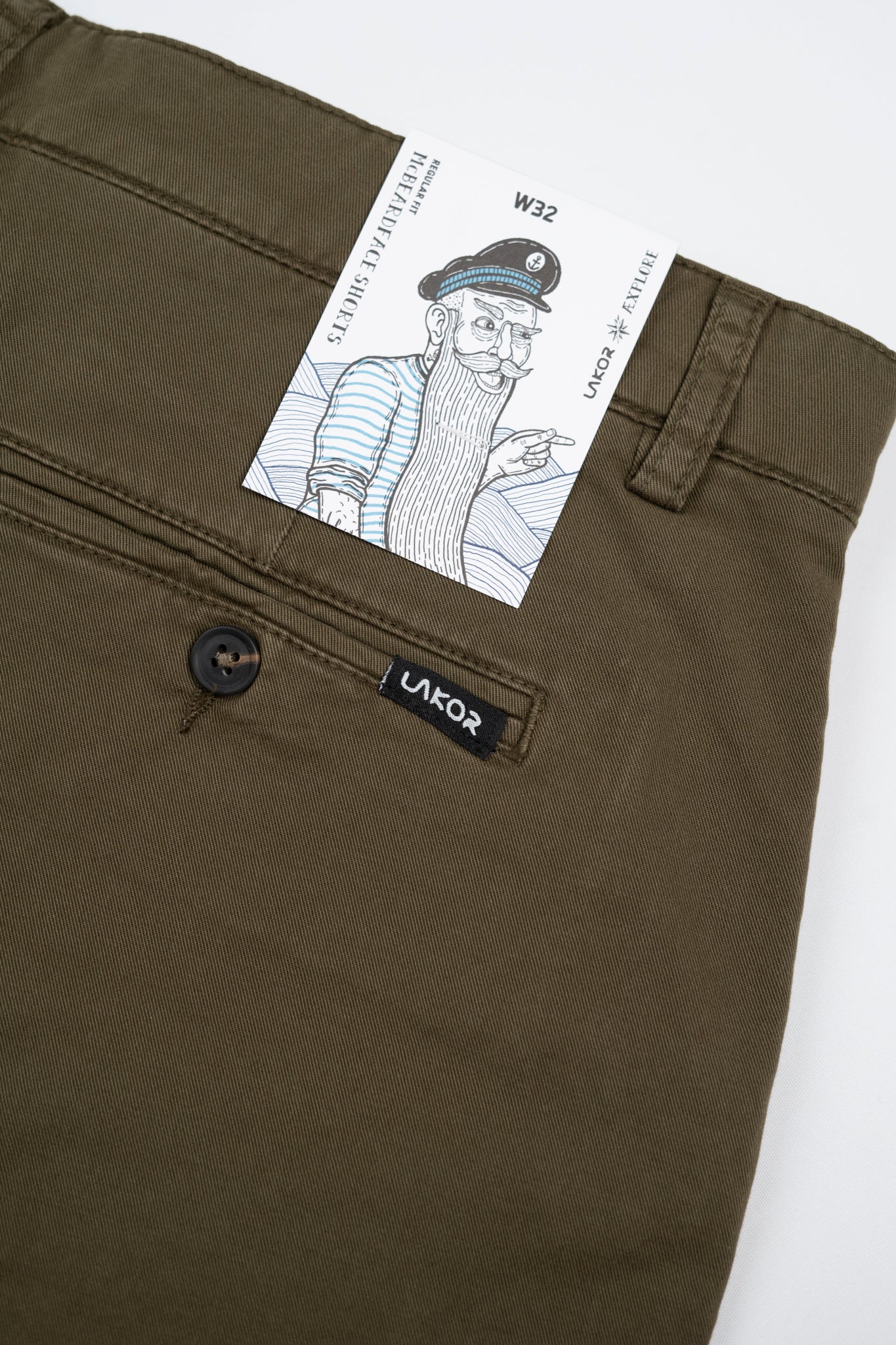 McBeardface Shorts (Olive Night)