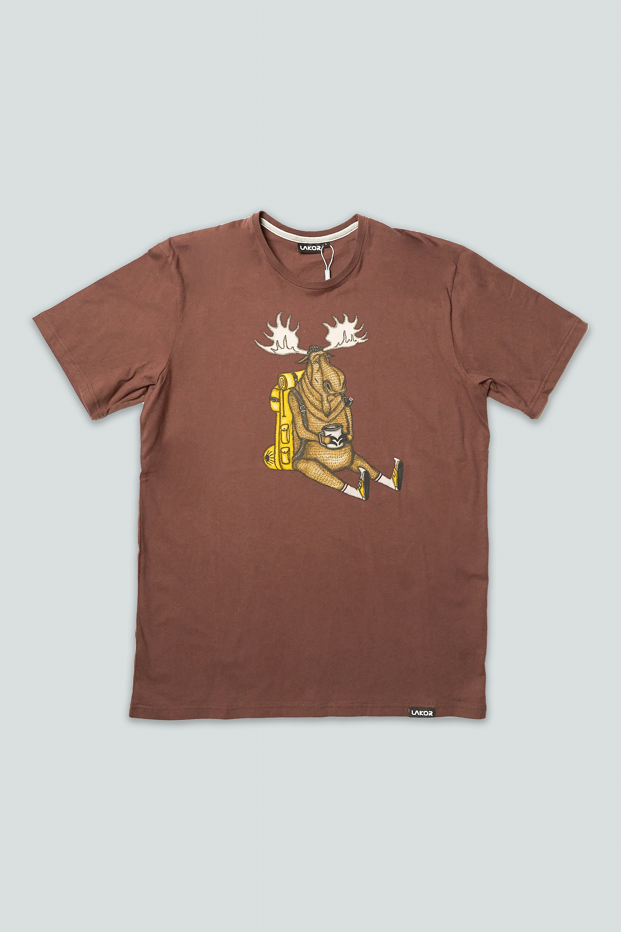 Snooze Moose T-shirt (Chicory Coffee)