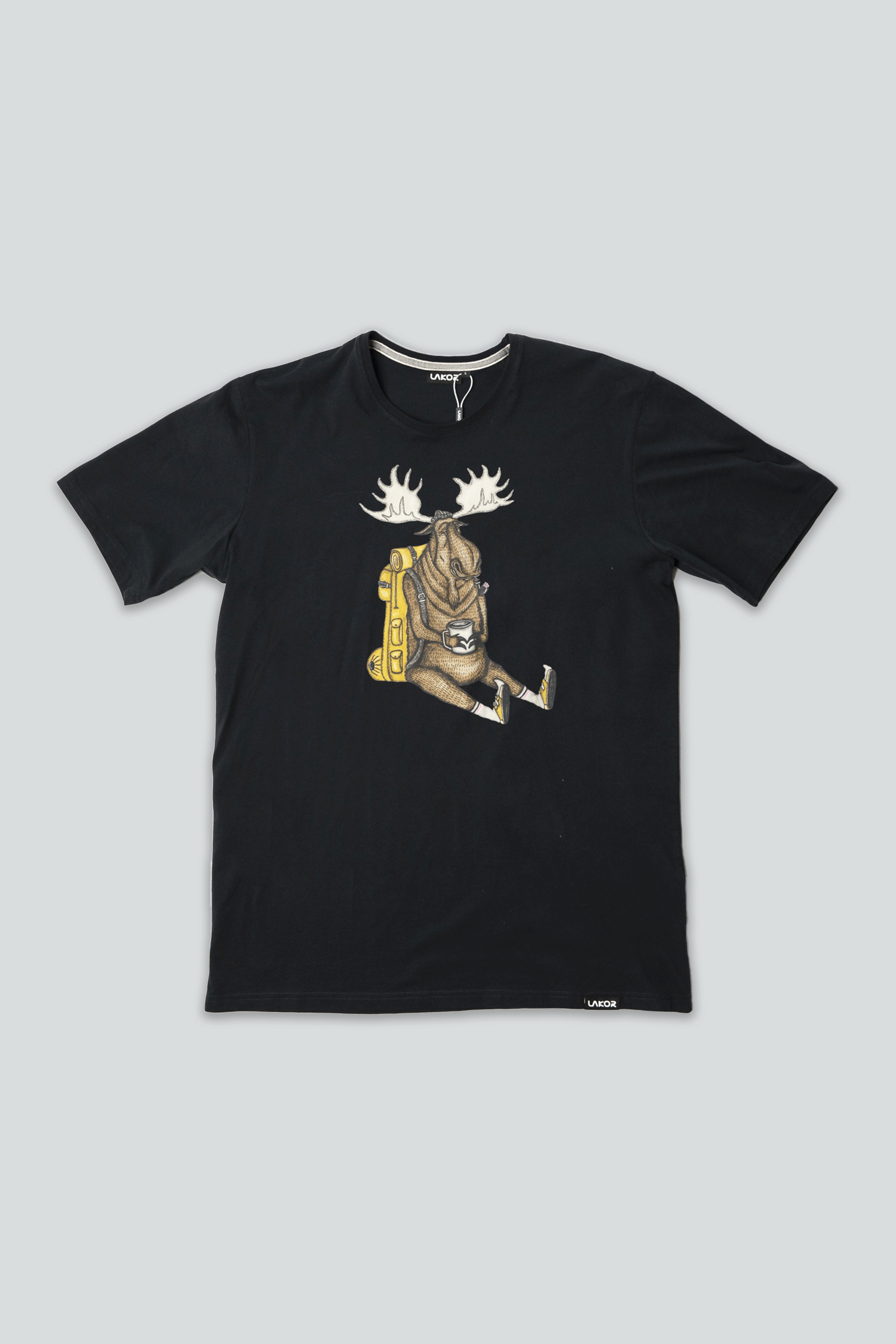 Snooze Moose T-shirt (Moonless Night)