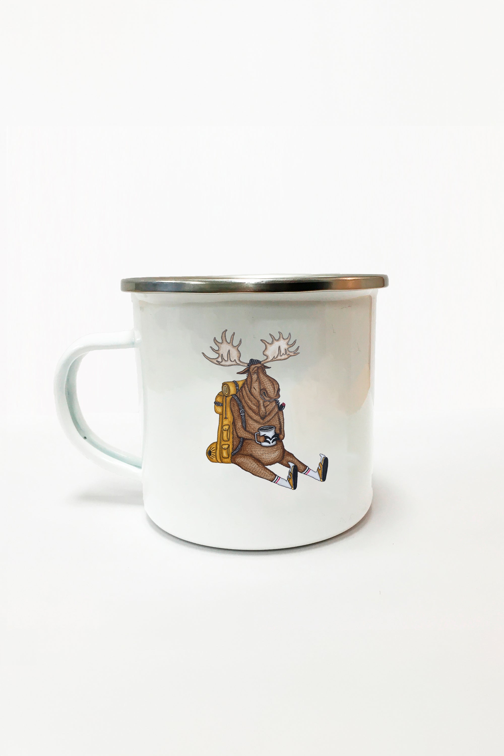 Snooze Moose Emaille Tasse