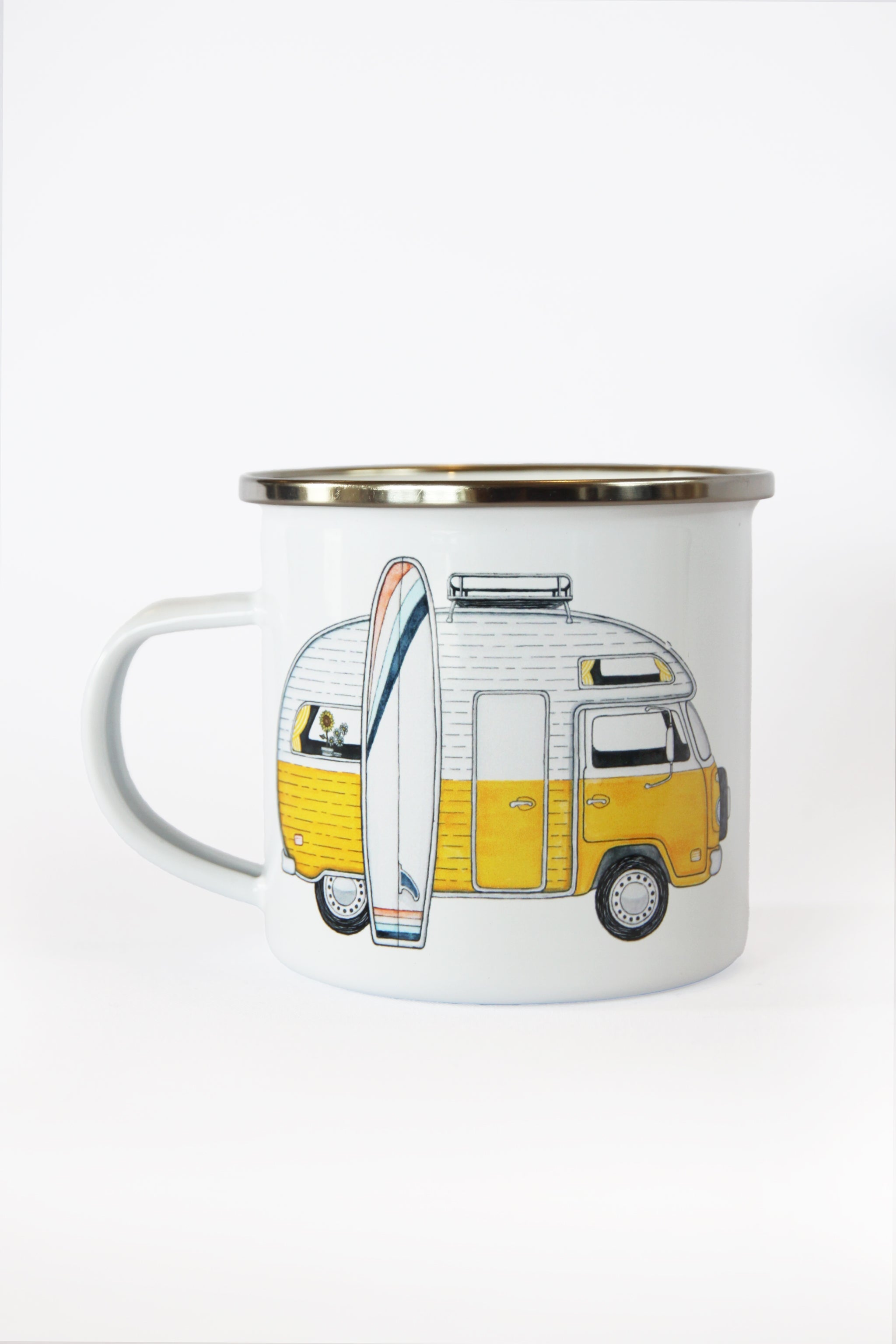 Sun Camper Emaille Tasse