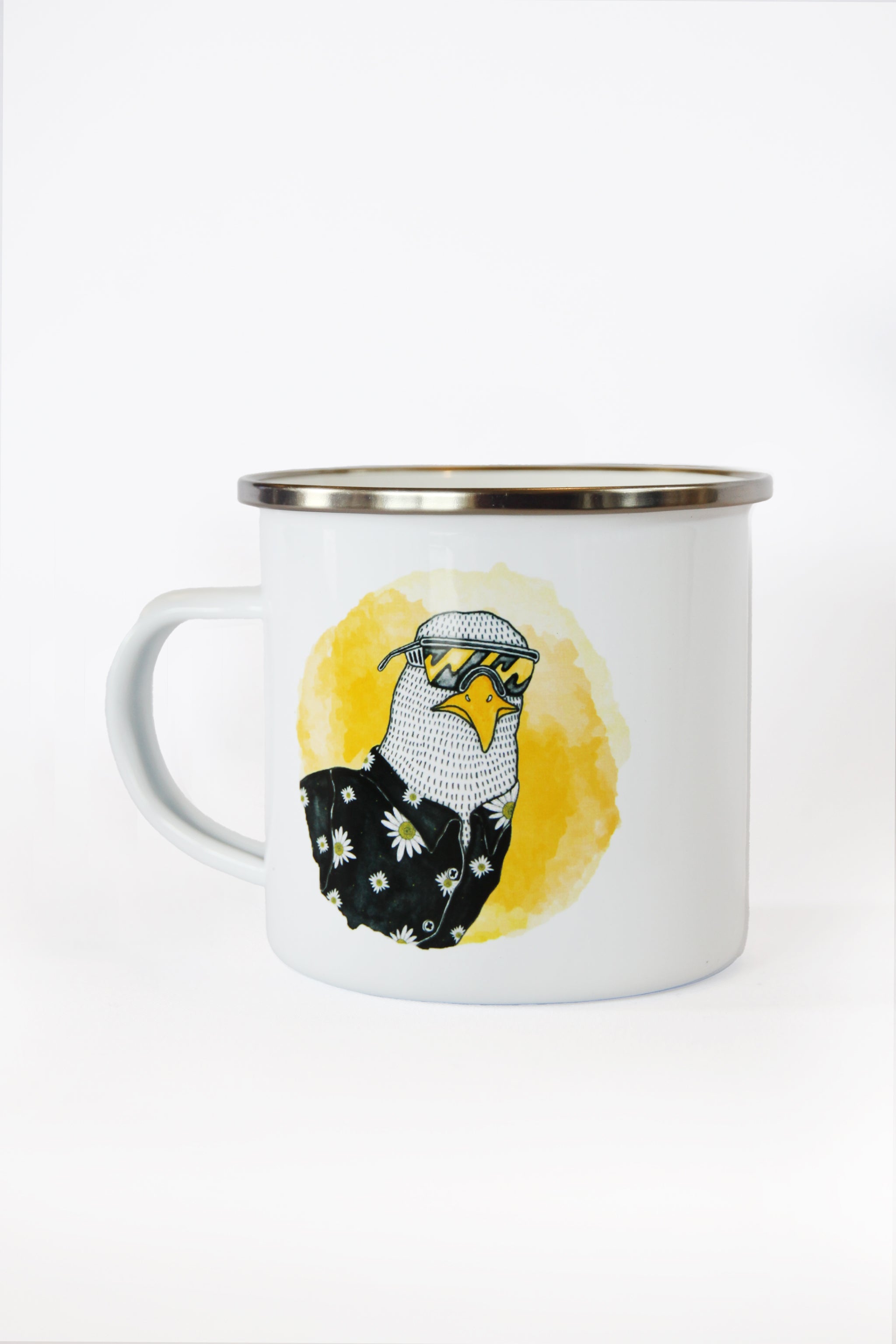 Sunshine Seagull Emaille Tasse