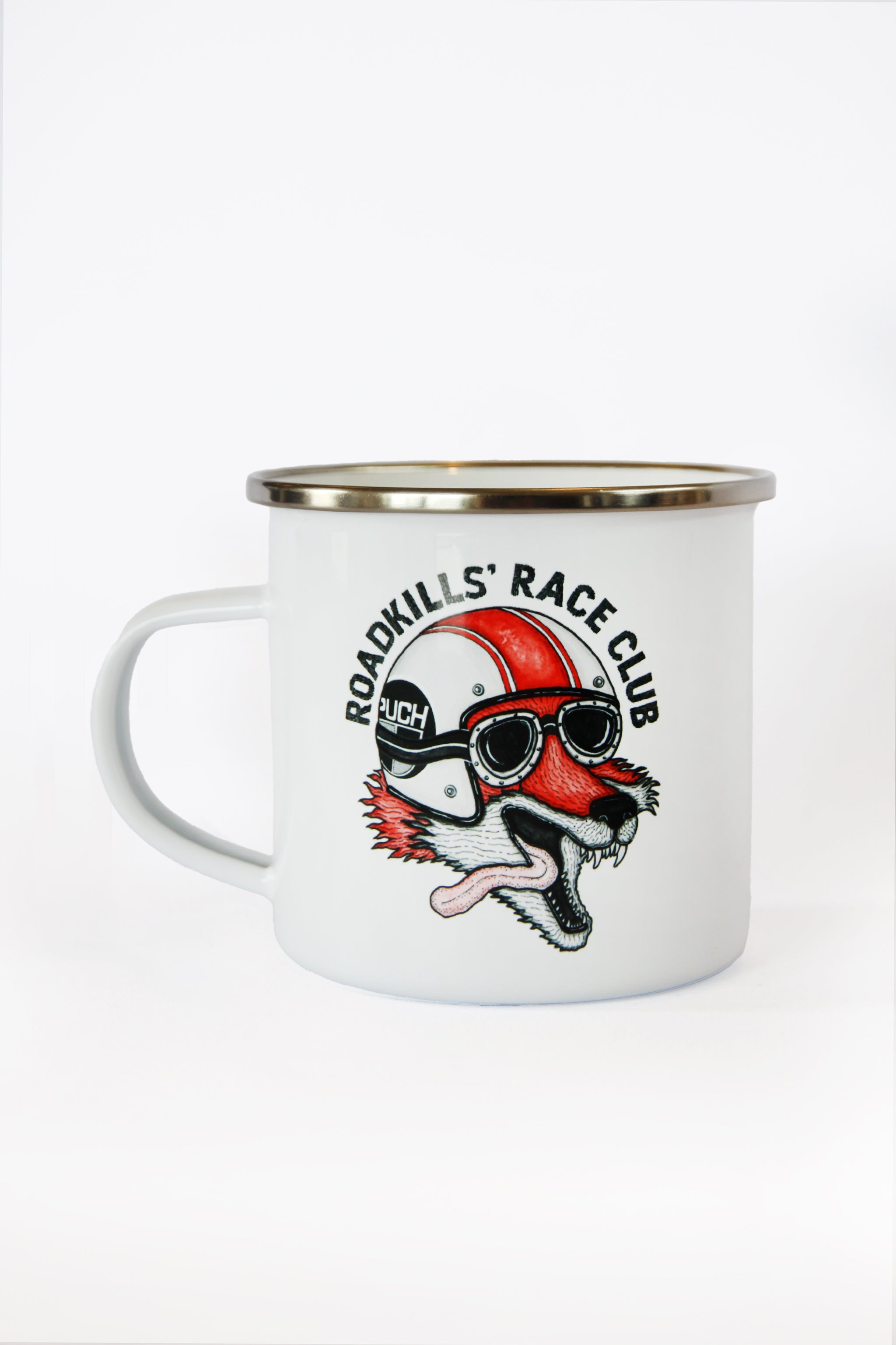 Roadkills' Race Club Emaille Tasse