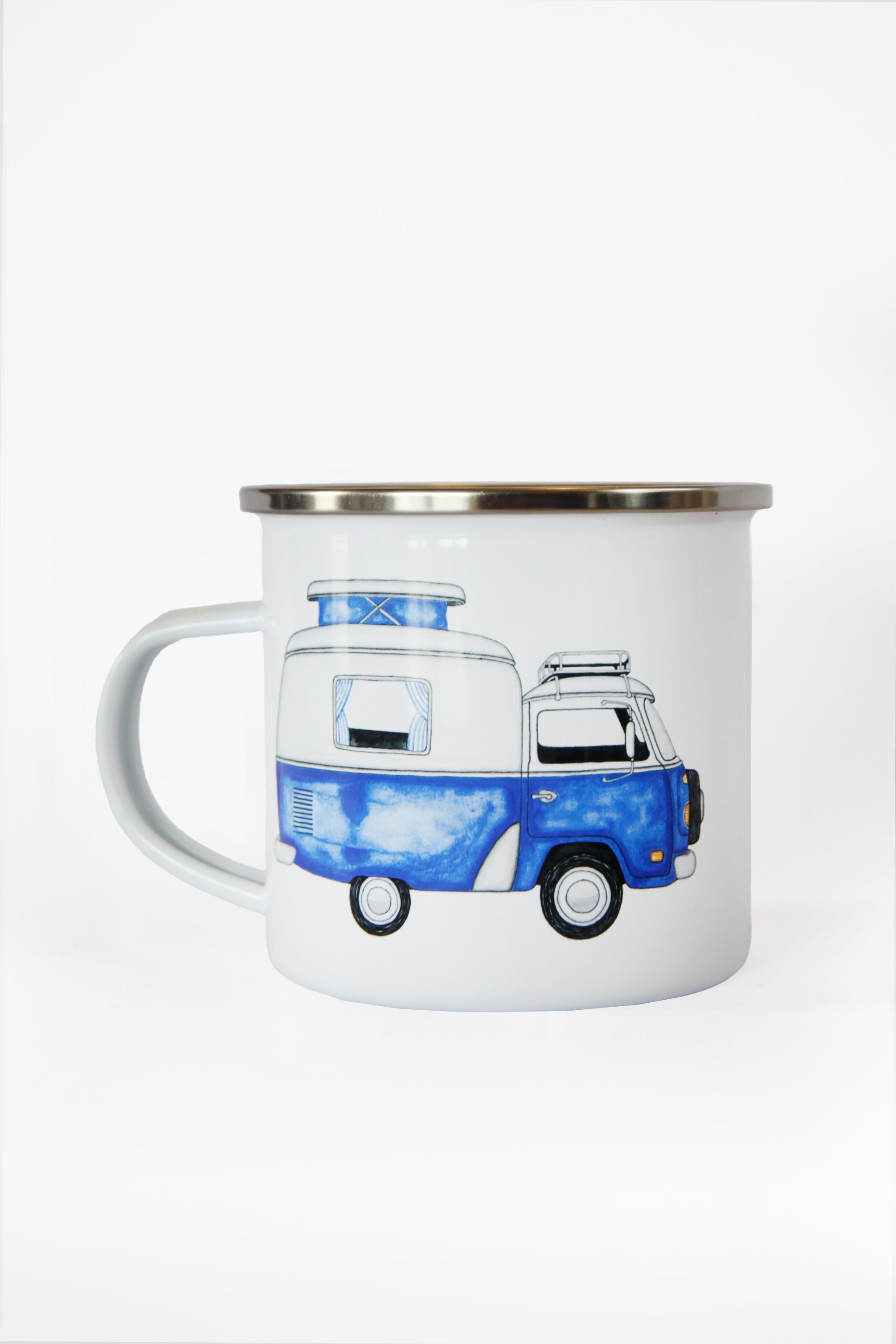 Ocean Camper Emaille Tasse